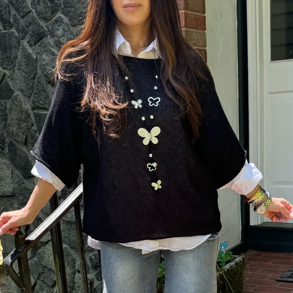 Made in Italy Knit Cotton Top - Picture 2 of 7